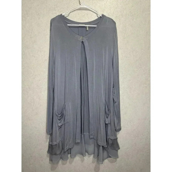 LOGO Lori Goldstein Flowy Tunic Blouse Top LARGE LOT OF 5 Lagenlook Boho Layer - Picture 5 of 16